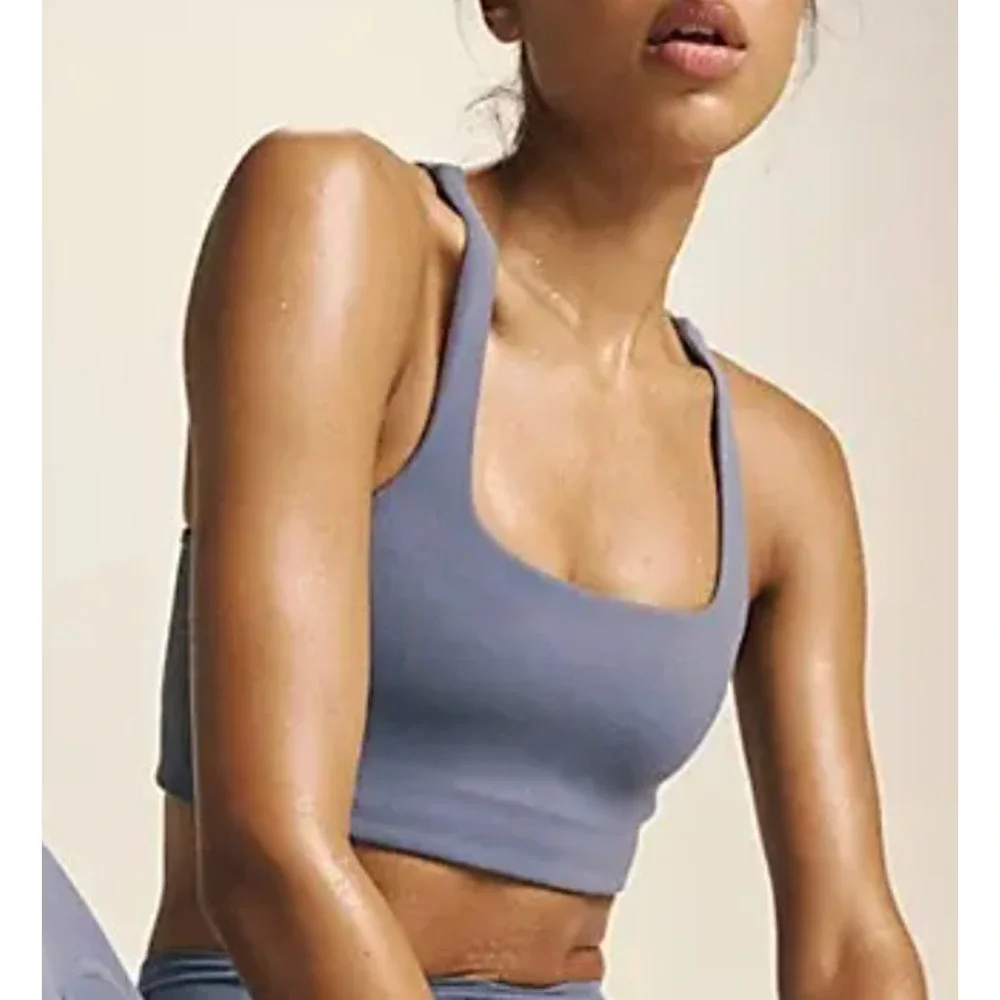 FREE PEOPLE FP MOVEMENT NIGHTSHADE NEVER BETTER SQUARE NECK SPORTS BRA M
